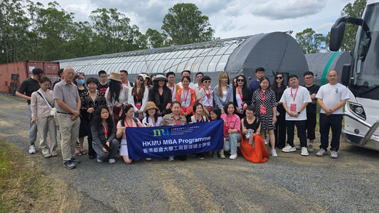 Welcoming Future Leaders - Fellows From Hong Kong Metropolitan University to Our Shiitake Farm